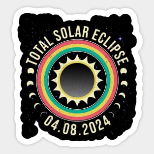 Total solar eclipse 04.08.2024 retro Sticker